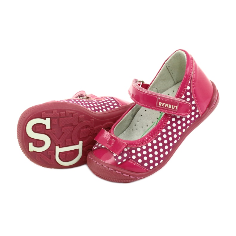 Balerinki dziewczęce Ren But 1405 różowe białe 5