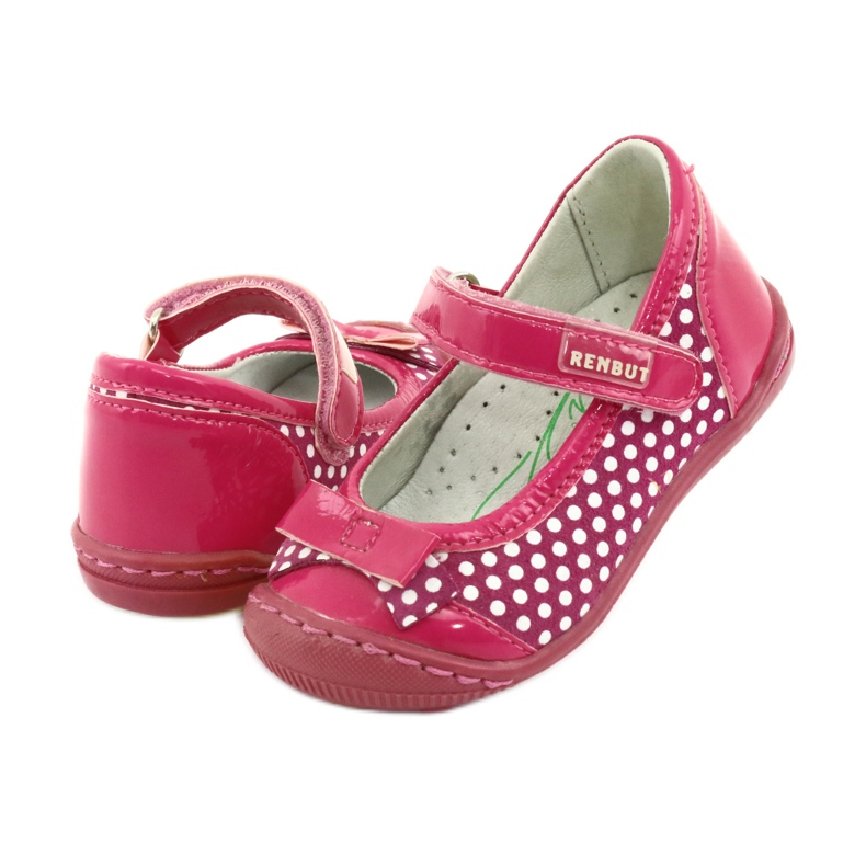 Balerinki dziewczęce Ren But 1405 różowe białe 4