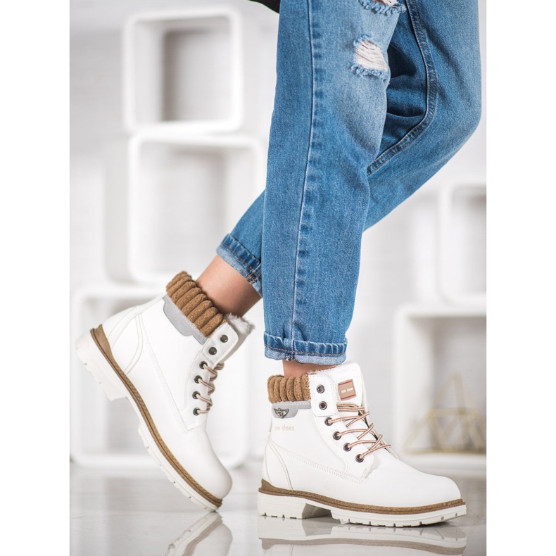 SHELOVET Białe Trapery 2