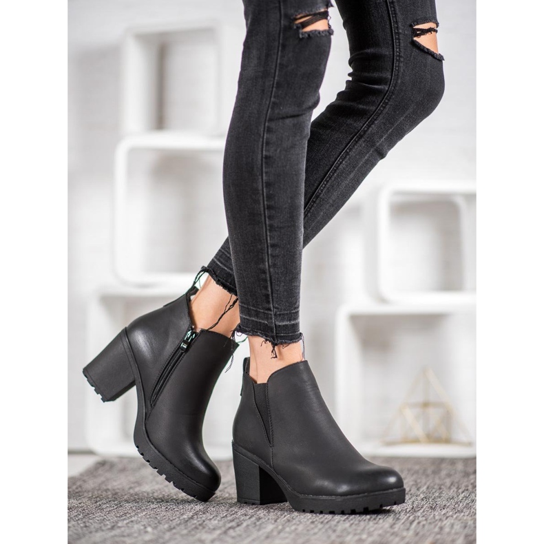 J. Star Botki Na Obcasie czarne 2