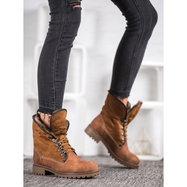 SDS Botki Z Wywijaną Cholewką brązowe 2