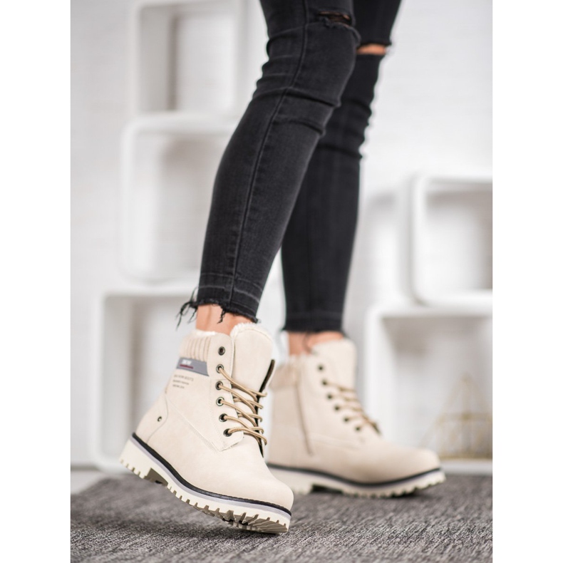 SHELOVET Traperki Z Suwakiem brązowe 2