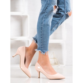 Small Swan Wygodne Lakierowane Czółenka różowe 1