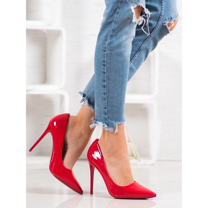 Small Swan Lakierowane Szpilki czerwone 1