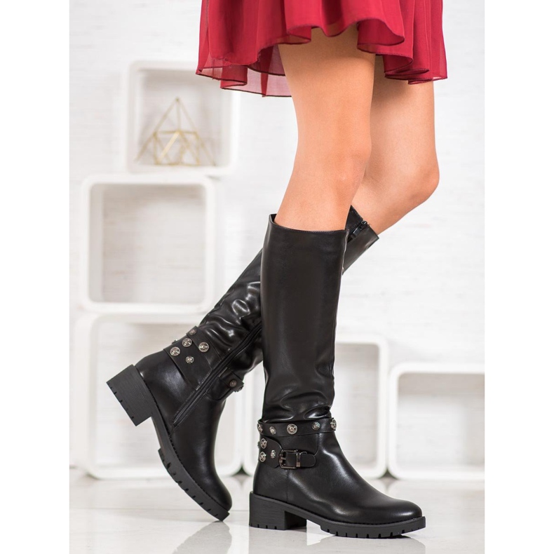 Gogo Oficerki Z Dżetami czarne 2