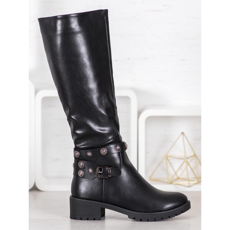 Gogo Oficerki Z Dżetami czarne 1