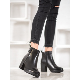 Bella Paris Casualowe Botki Z Eko Skóry czarne 2