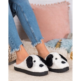 SHELOVET Kapcie Pieski białe 1