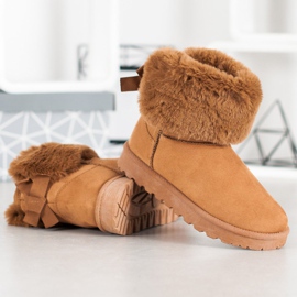 SHELOVET Mukluki Z Futerkiem brązowe 1