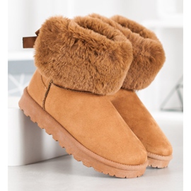 SHELOVET Mukluki Z Futerkiem brązowe 2