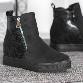 Bestelle Botki Z Motywem Węża czarne 1