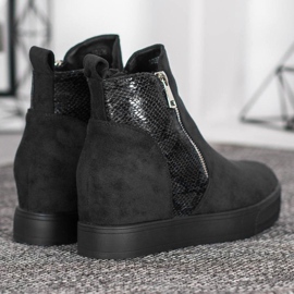 Bestelle Botki Z Motywem Węża czarne 2