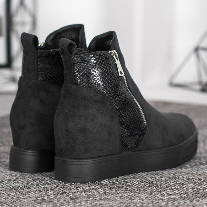 Bestelle Botki Z Motywem Węża czarne 2