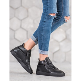 Sergio Leone Czarne Trampki Na Platformie 1