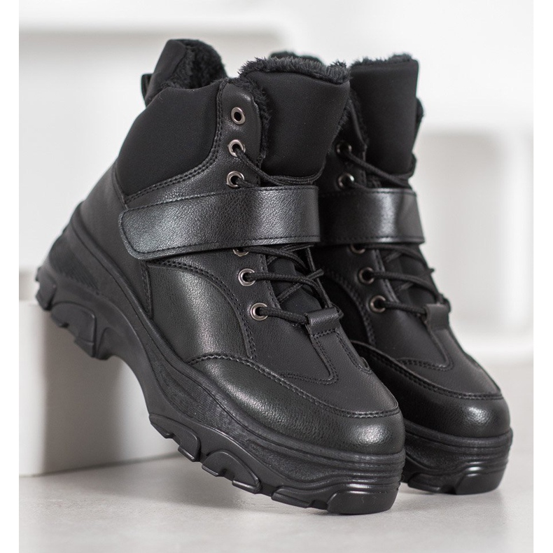 Bona Czarne Botki Fashion 2