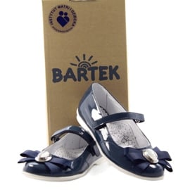 Balerinki buty dziecięce Bartek 45418 granatowe białe 3