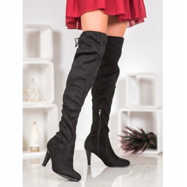 Filippo Kozaki Na Szpilce czarne 1