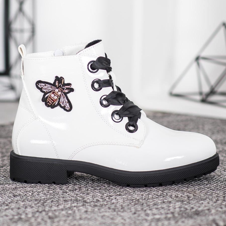 Sergio Leone Botki Z Aplikacją białe 2