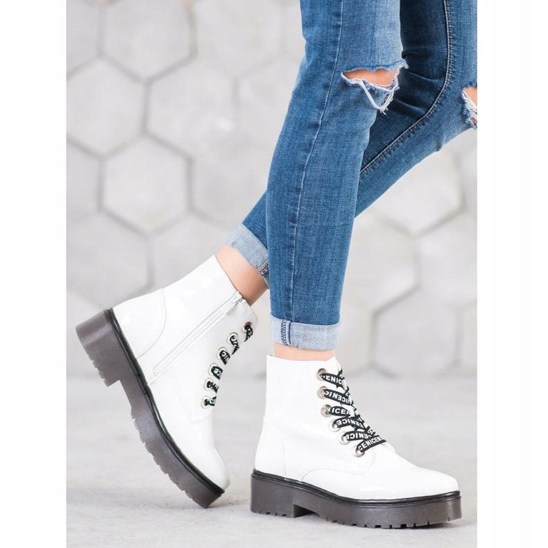 Sergio Leone Białe Buty Na Platformie 1