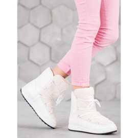 Small Swan Buty Zimowe Z Kożuszkiem białe 1