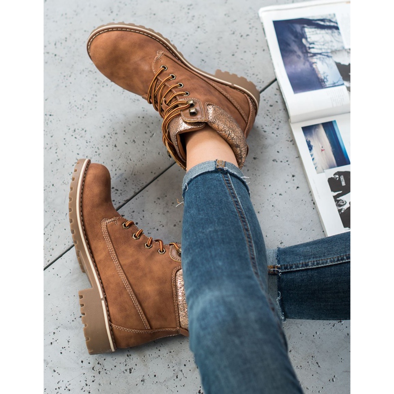 SDS Camelowe Trapery brązowe 2