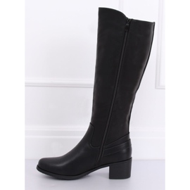 Oficerki na obcasie czarne CH1961 Black Ii Gatunek 1