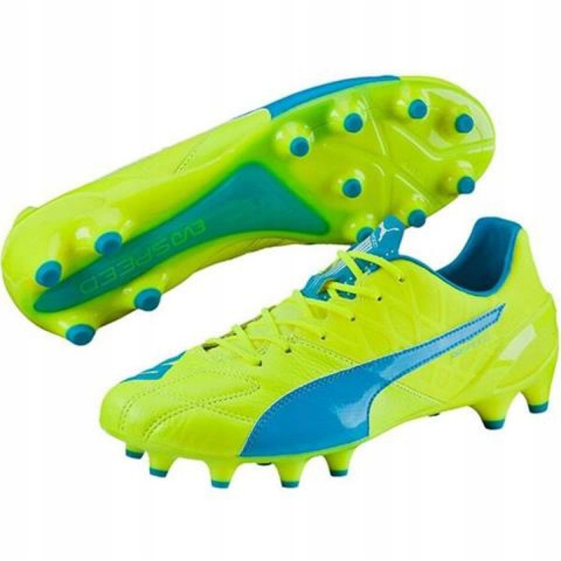 Buty piłkarskie Puma Evo Speed 1.4 Lth Fg M 103615 03 żółte żółte 1
