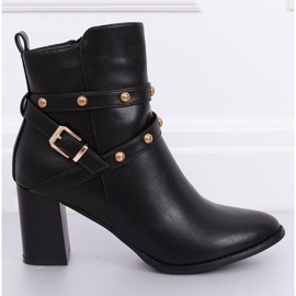Botki na obcasie czarne 7968-GA Black 2
