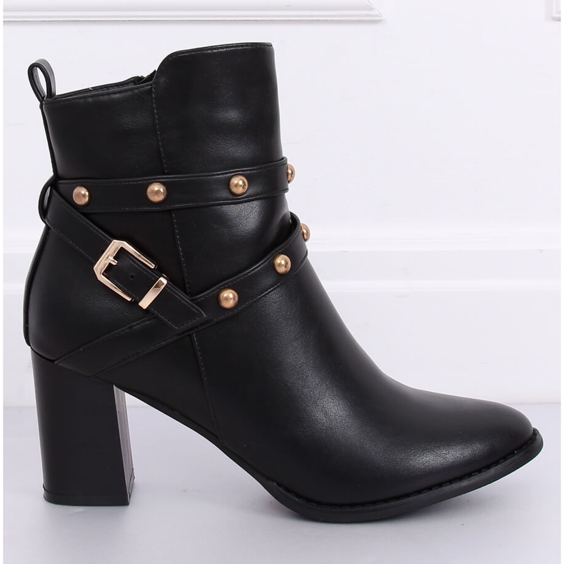 Botki na obcasie czarne 7968-GA Black 2