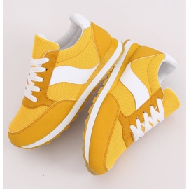 Buty sportowe miodowe BL189P Yellow białe żółte 2