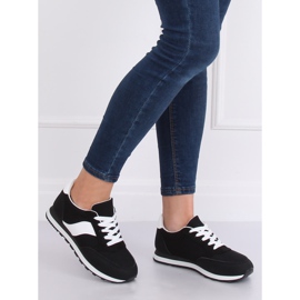 Buty sportowe czarne BL189P Black białe 1