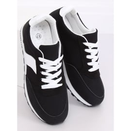 Buty sportowe czarne BL189P Black białe 2