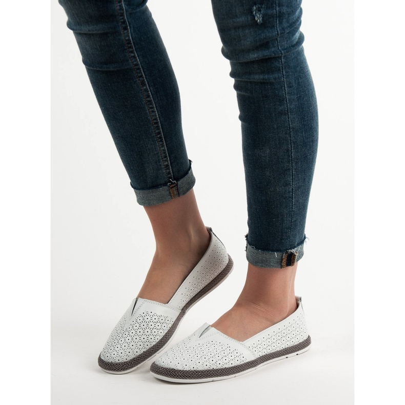 Goodin Ażurowe Baleriny białe 1
