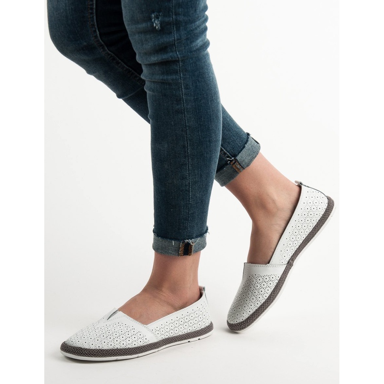 Goodin Ażurowe Baleriny białe 2