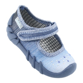 Befado obuwie dziecięce 109P186 niebieskie 1