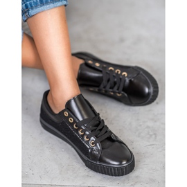 Muto Czarne Trampki Z Siateczką 2