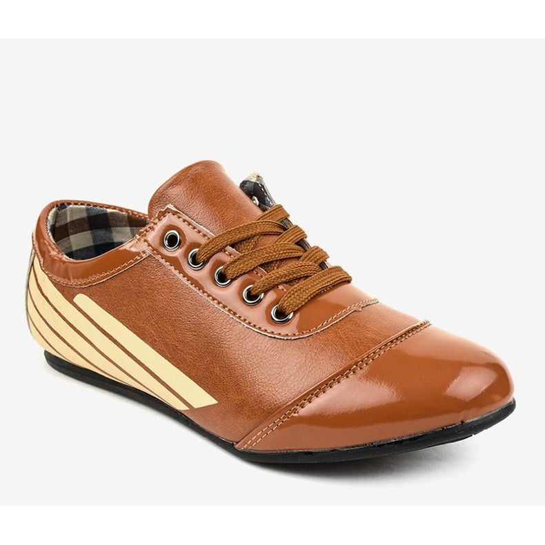 Brązowe jazzówki półbuty klasyczne 028-1 1