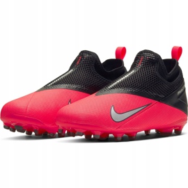 Buty piłkarskie Nike Phantom Vsn 2 Academy Df FG/MG Jr CD4059-606 czerwone wielokolorowe 3