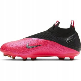 Buty piłkarskie Nike Phantom Vsn 2 Elite Df FG/MG Jr CD4062-606 różowe czerwony-różowy, czarny 2