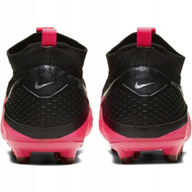 Buty piłkarskie Nike Phantom Vsn 2 Elite Df FG/MG Jr CD4062-606 różowe czerwony-różowy, czarny 4