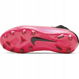 Buty piłkarskie Nike Phantom Vsn 2 Elite Df FG/MG Jr CD4062-606 różowe czerwony-różowy, czarny 8