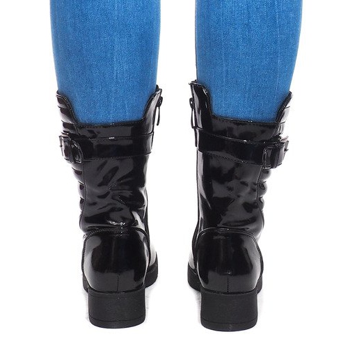 Ocieplane Botki F19 Czarny czarne 1