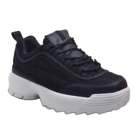 Czarne modne obuwie sportowe DSC82-1 4
