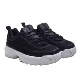 Czarne modne obuwie sportowe DSC82-1 3