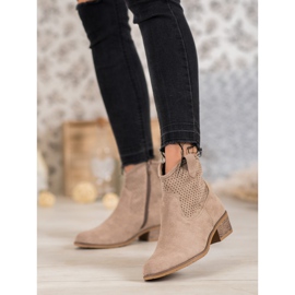 Filippo Ażurowe Kowbojki brązowe 2