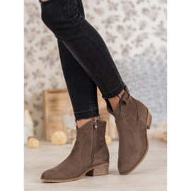 Filippo Ażurowe Kowbojki brązowe 2