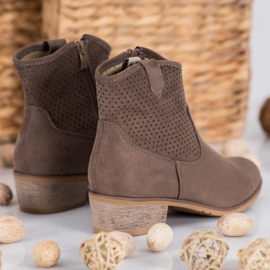 Filippo Ażurowe Kowbojki brązowe 1