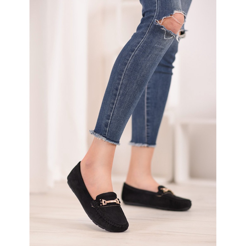 Fama Tekstylne Mokasyny czarne 1