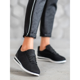 SHELOVET Wiązane Buty Na Platformie czarne 1