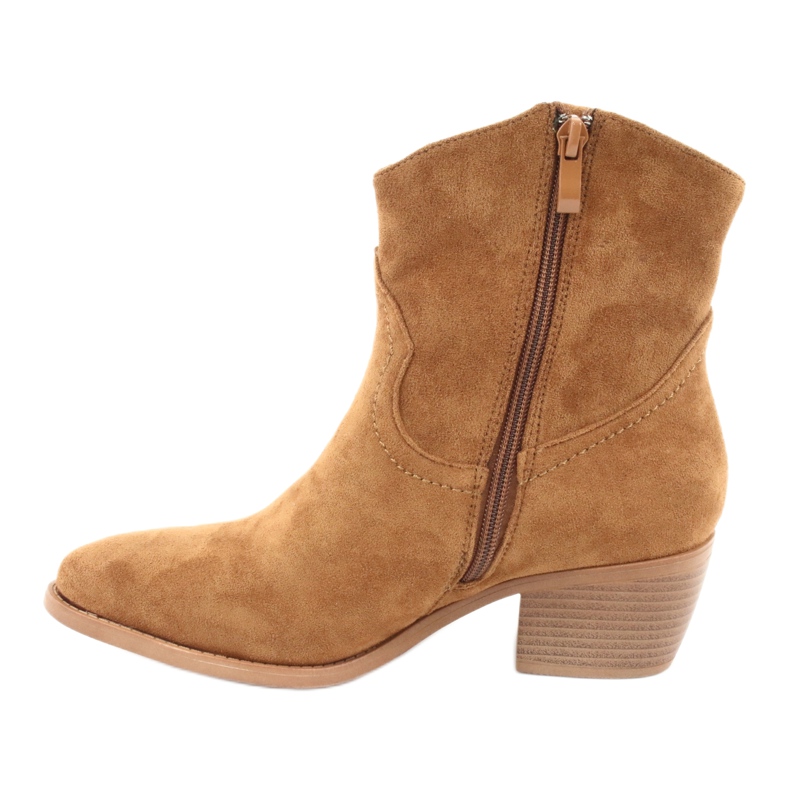 M.Daszyński Casualowe Kowbojki damskie Daszyński 1921 zamszowe brązowe 2